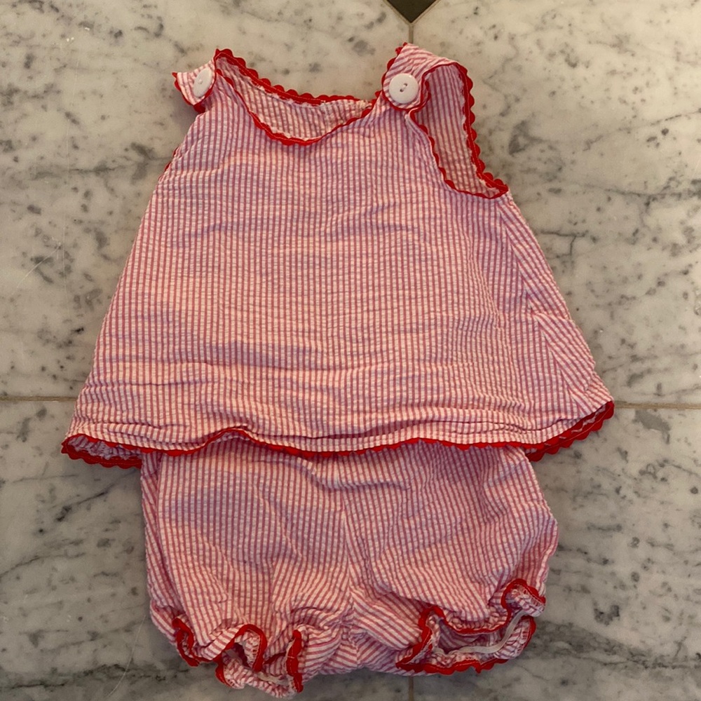 DONDOLO Searsucker pink and red set